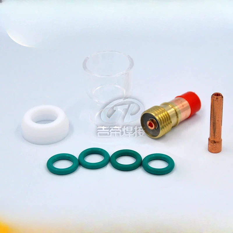 8Pcs Tig Welding Gas Lens 12# Glass Short Chuck Wp17/18/26 Argon Arc Welding Torch Accessories