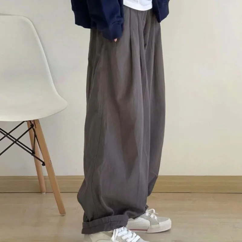 

Deeptown Vintage Baggy Pants Loose Harajuku Grey Trousers Japanese 2000s Style Y2k Spring Women 2024 Korean Wide Leg Casual