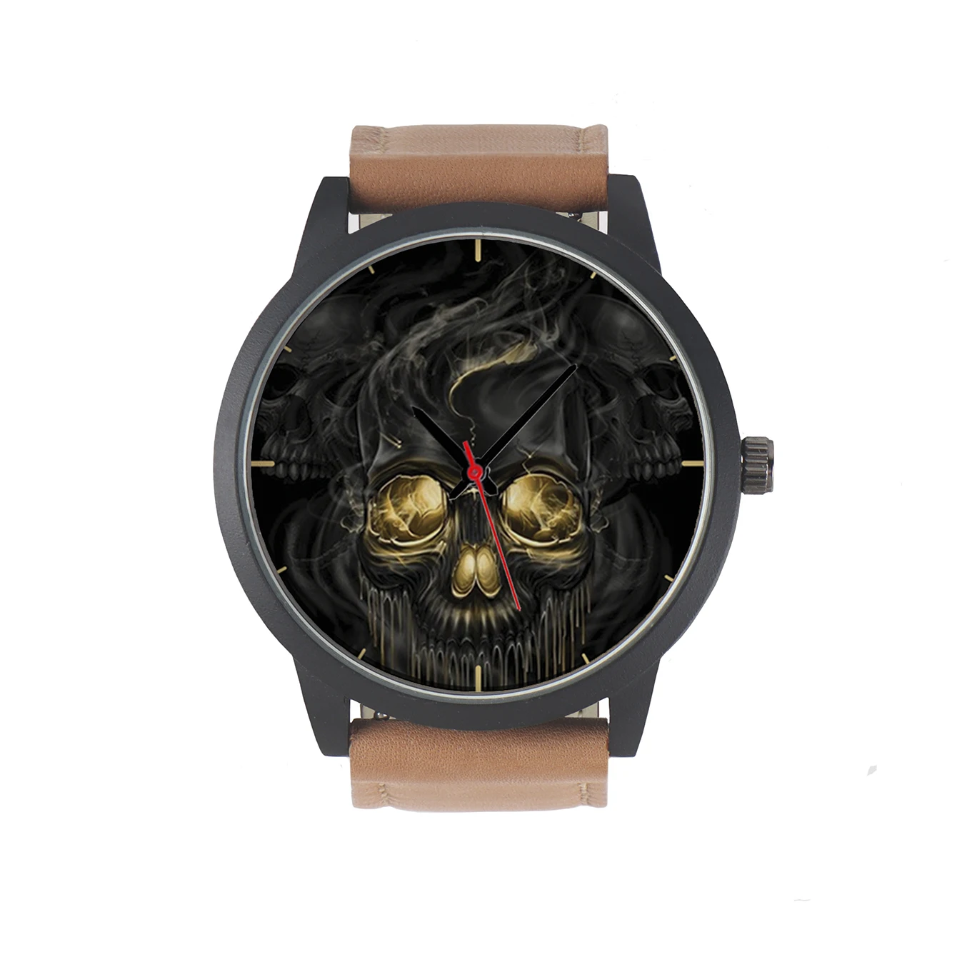 Factory Skull Design Customize Ghost Demon Pattern Gifts For Friends Men's Battery Quartz Wrist Watch