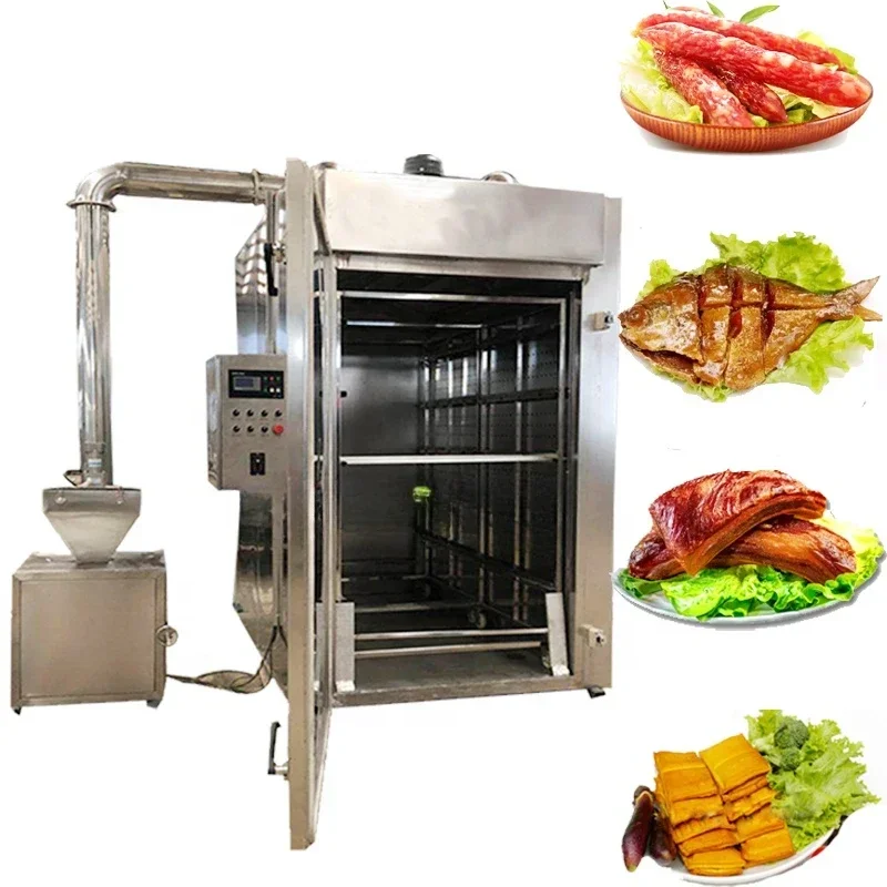 For Multi functional smoking oven, sausage drying, smoking and coloring machine, sausage sawdust smoking and drying machine fish