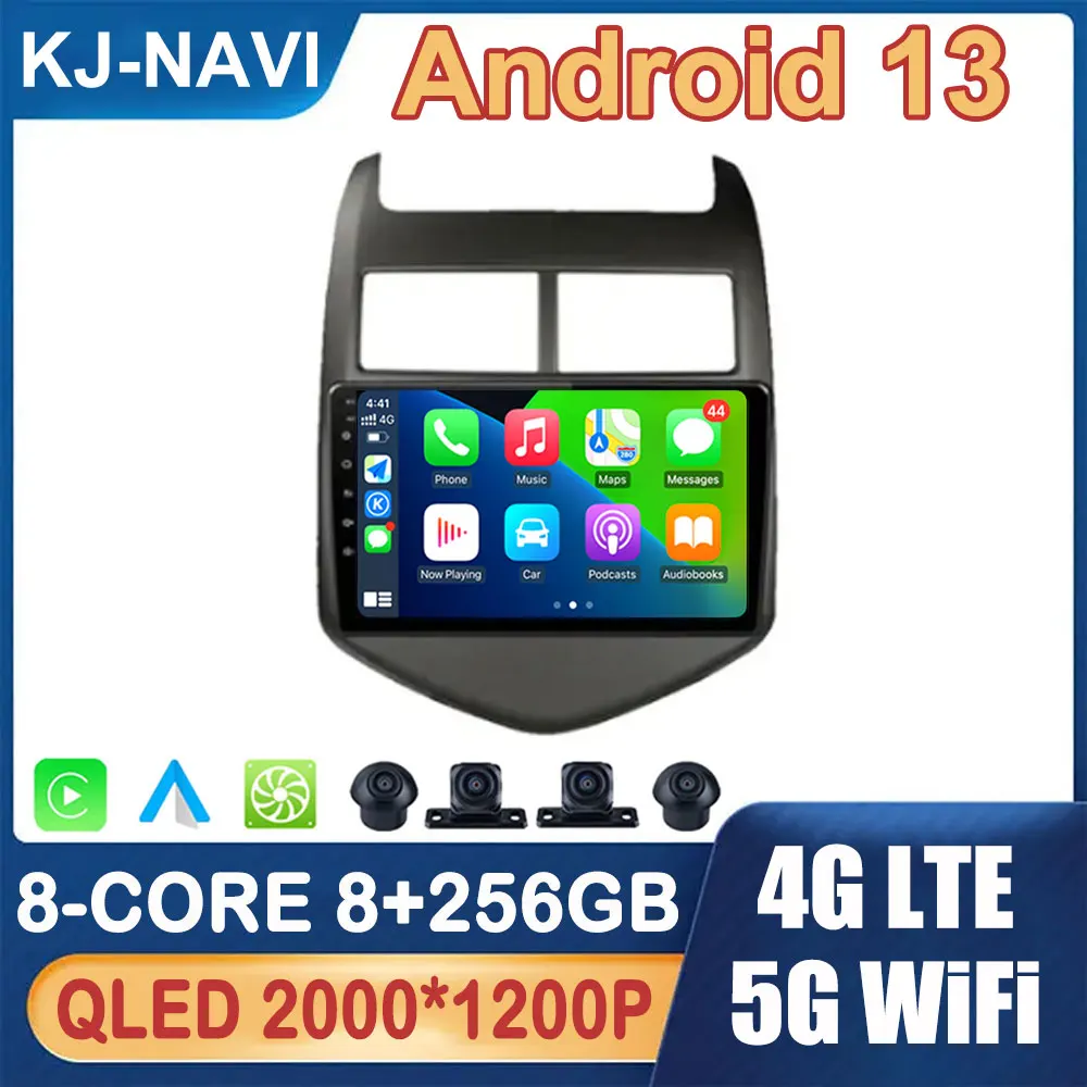 GPS Navigation Android 13 for Chevrolet Aveo 2 Sonic T300 2011 - 2015 Car Radio Multimedia Video Player DSP WIFI FM Touch Screen