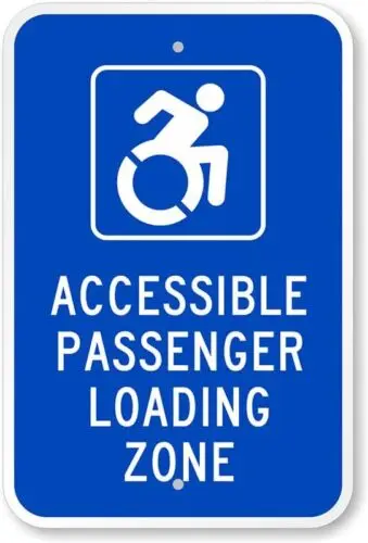Accessible Passenger Loading Zone Aluminum Weatherproof 12