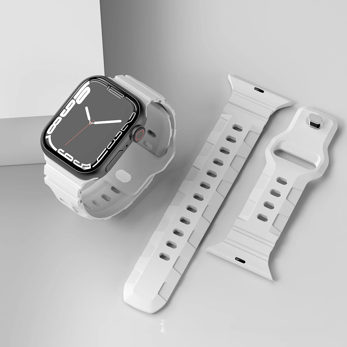 Силиконовый ремешок для Apple Watch Band 46 мм 45 мм 44 мм 42 мм, спортивный браслет для Apple Watch Series 10 9 8 SE 7 6 iWatch Ultra 2 49 мм