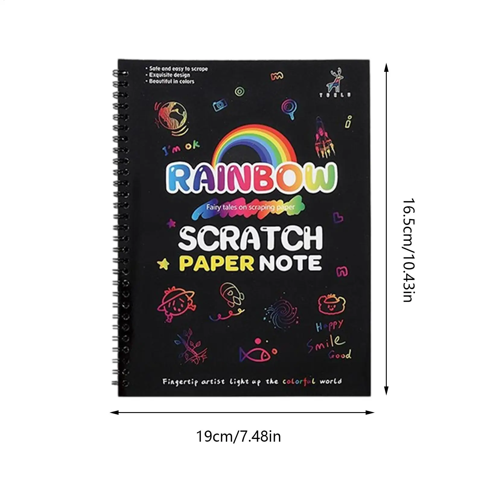 어린이 스크래치 책 어린이를위한 색칠 공책 여행 학교 학습실을위한 나무 펜으로 교육 스크래치 그리기 책