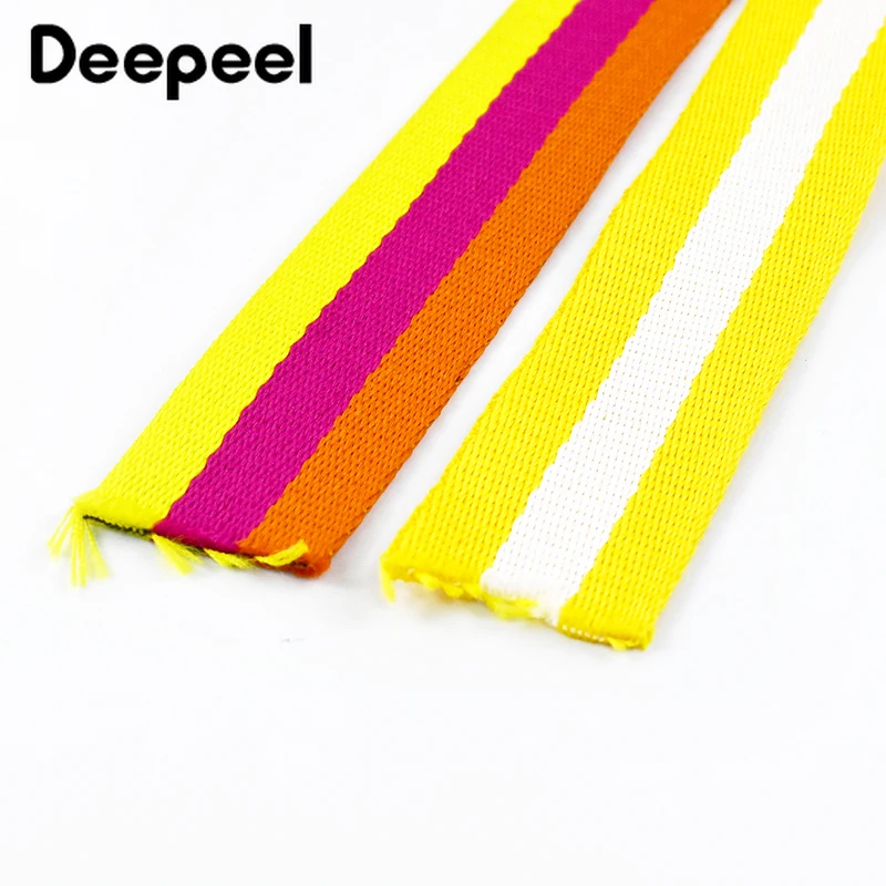

5Meters 32mm Colorful Stripe Decorative Ribbon for Sewing Shoulder Bag Straps Belt Sling Bias Binding Webbing Strap Accessories