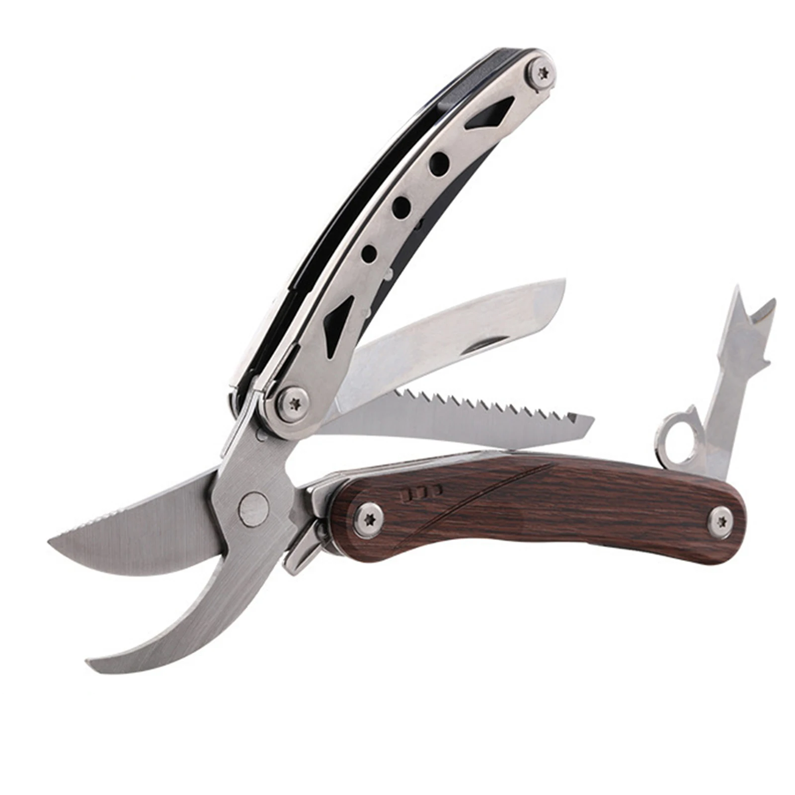 

Садовые секаторы 6 в 1, многофункциональные садовые инструменты, комбинированные инструменты из нержавеющей стали для улицы, складной садовый секатор