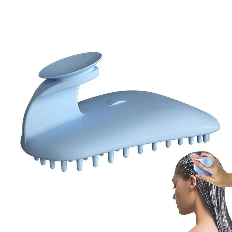 Hair Shampoo Brush Portable Soft Silicone Head Care Scrubber Scalp Massager Hair Exfoliator Tool Multifunctional Head Scrubber