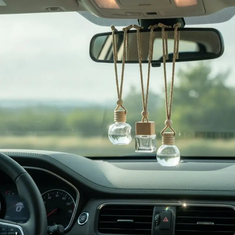 Hanging Car Diffuser Perfume Bottles 21PCS 8ml Empty Refillable No Leakage Reusable Air Freshener Gift for Car Lovers