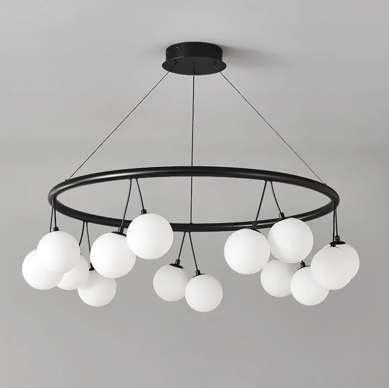 Nordic Minimalist Art LED Chandelier Cherry Magic Bean Pendant Light Home Decor Bedroom Island Lobby Villa Lamp Lighting Fixture
