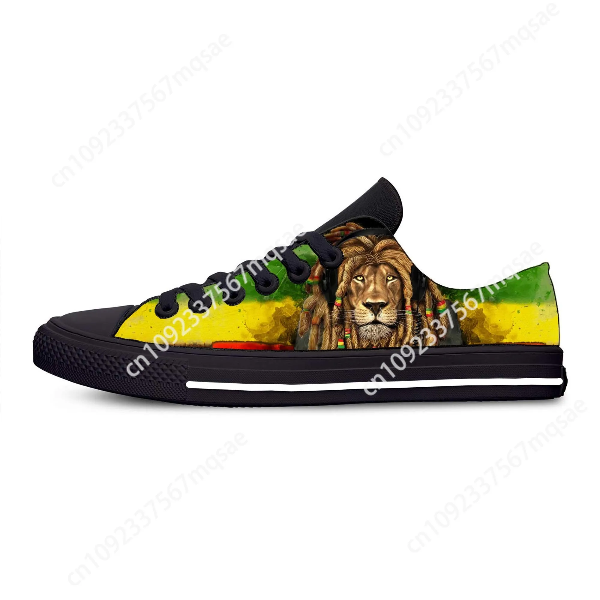 Hot Reggae Rastafarian Rasta Rastafari Lion of Judah Casual Shoes Breathable Men Women Sneakers Low Top Lightweight Board Shoes