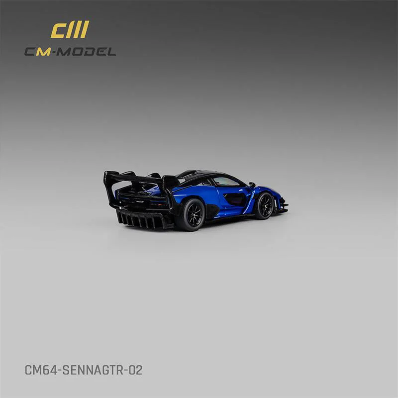 **Pre-Order** CM MODEL 1:64 Senna GTR Metallic blue Diecast Model Car