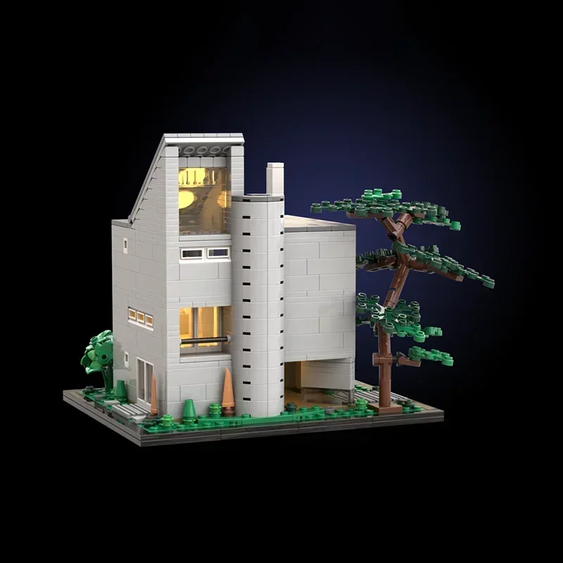 Décennie s de construction MOC avec vue sur la rue de la ville, briques modèles modulaires, maison résidentielle, assemblage de bricolage, jouet de construction, cadeaux de vacances, studio