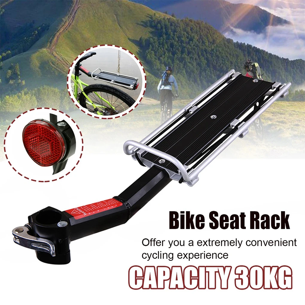 Bicycle Rear Rack Aluminum Alloy Seat Post Frame Carrier Shelf Quick Release Luggage Goods Holder Riding Support Spare