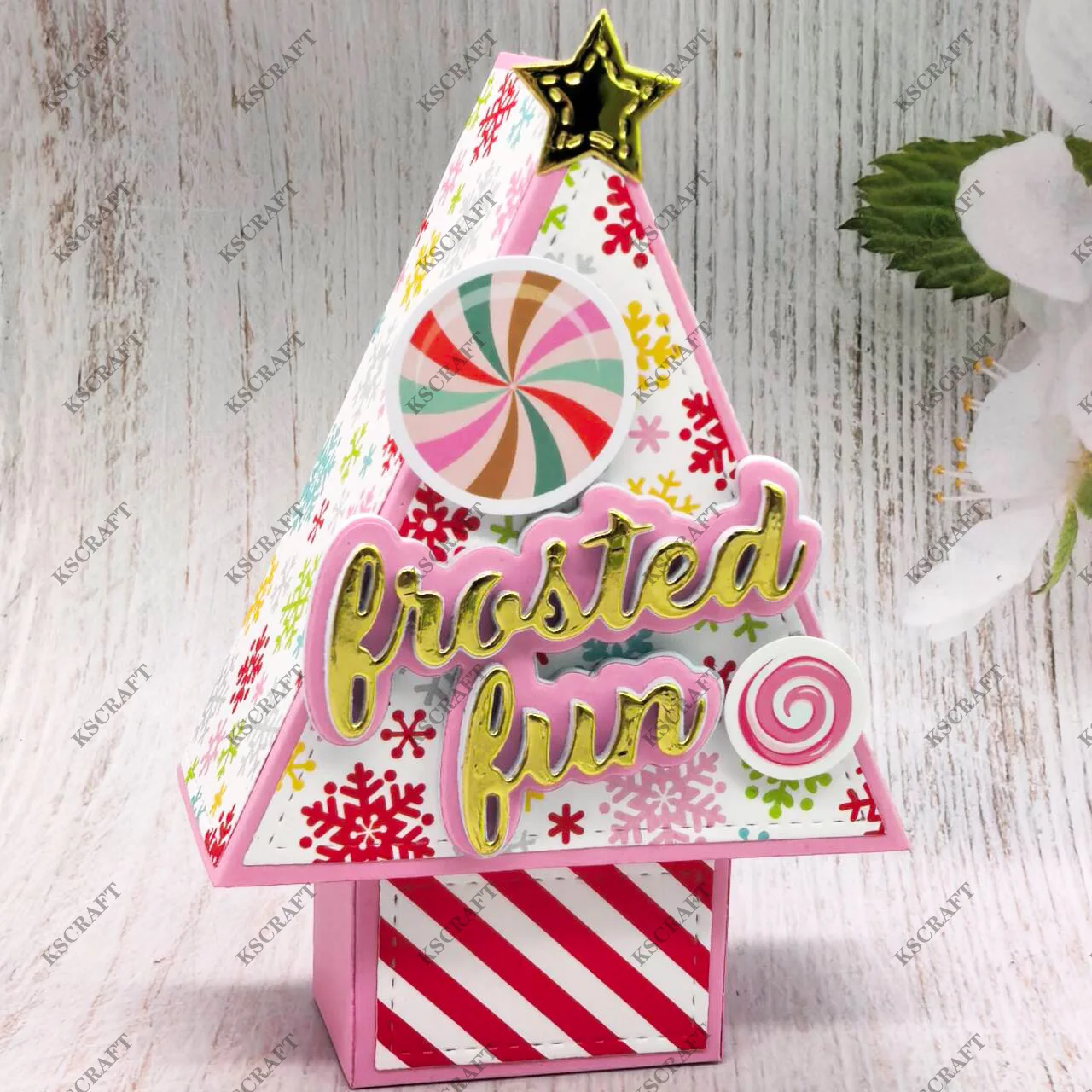 KSCRAFT Christmas Tree Box Cutting Dies Stencils for DIY Scrapbooking Decorative Embossing DIY Paper Cards