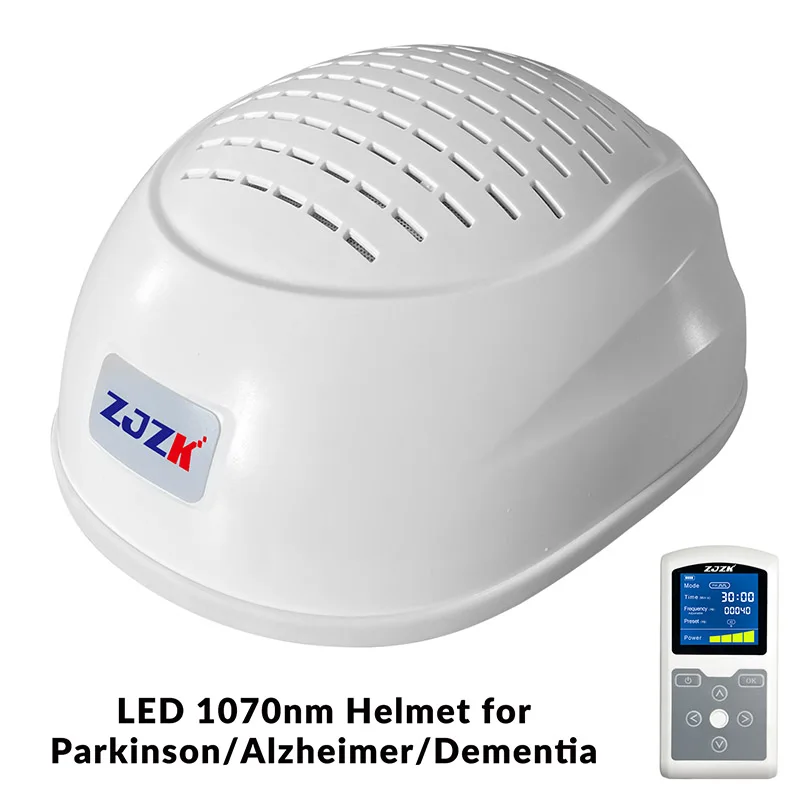 Tdcs Device 1070nm Phototherapy Helmet Effective for Parkinsons Aid Stroke Treatment Autism Alzheimer Dementia Depression Cure