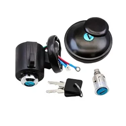 Motorcycle Chrome Ignition Switch Lock Fuel Gas Cap Cover Lock For Harley Sportster 883 XL 883 Custom Roadster Super Low 95-2003