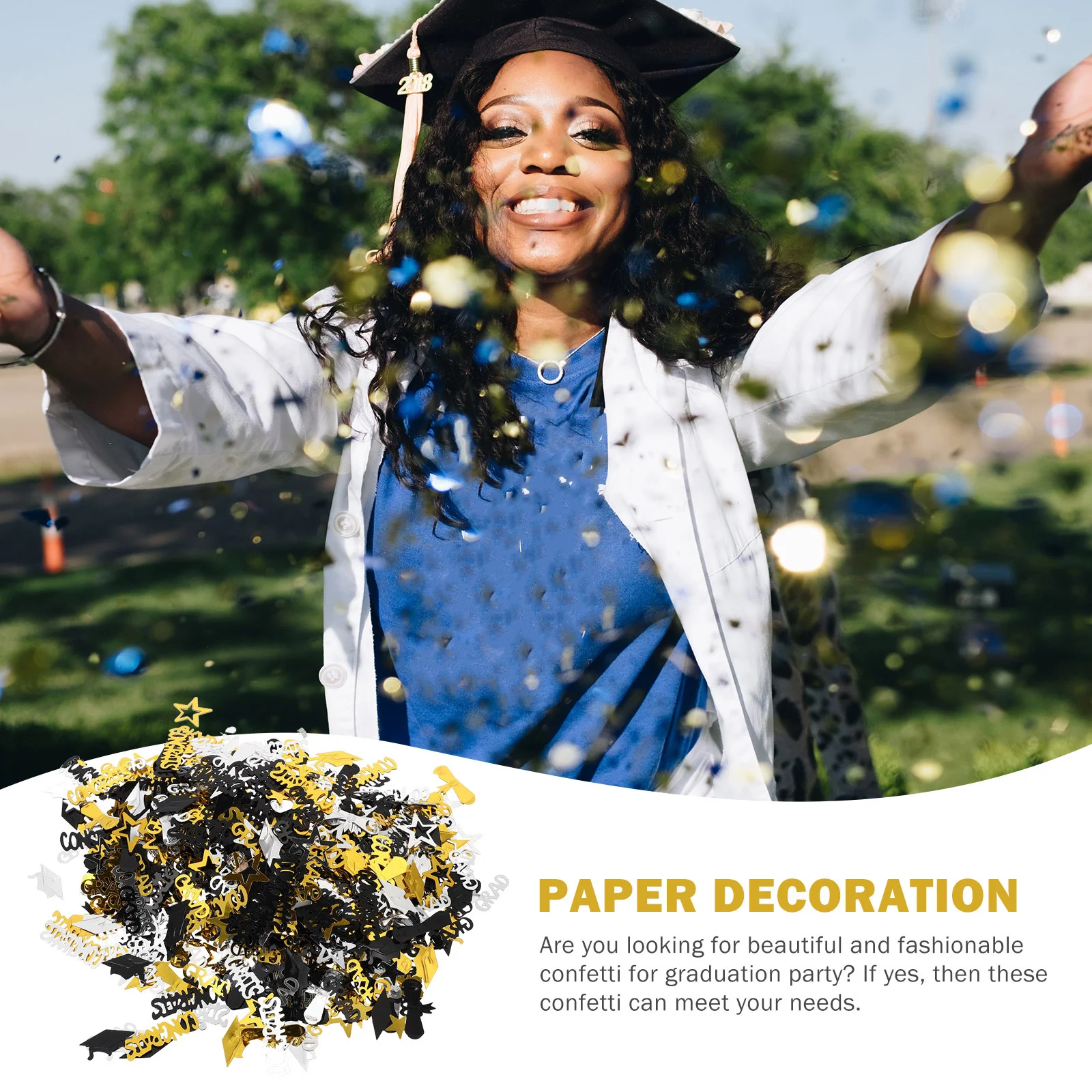 

Beautiful Throw Confetti Graduation Cap and Scroll Lightweight Elegant Party Decoration Exquisite Sequin Adornments Graduation