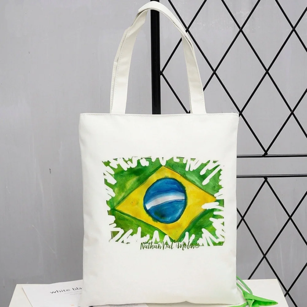 Brazil tote bag einkaufstasche bolsas de tela y2k canvas sac cabas woman