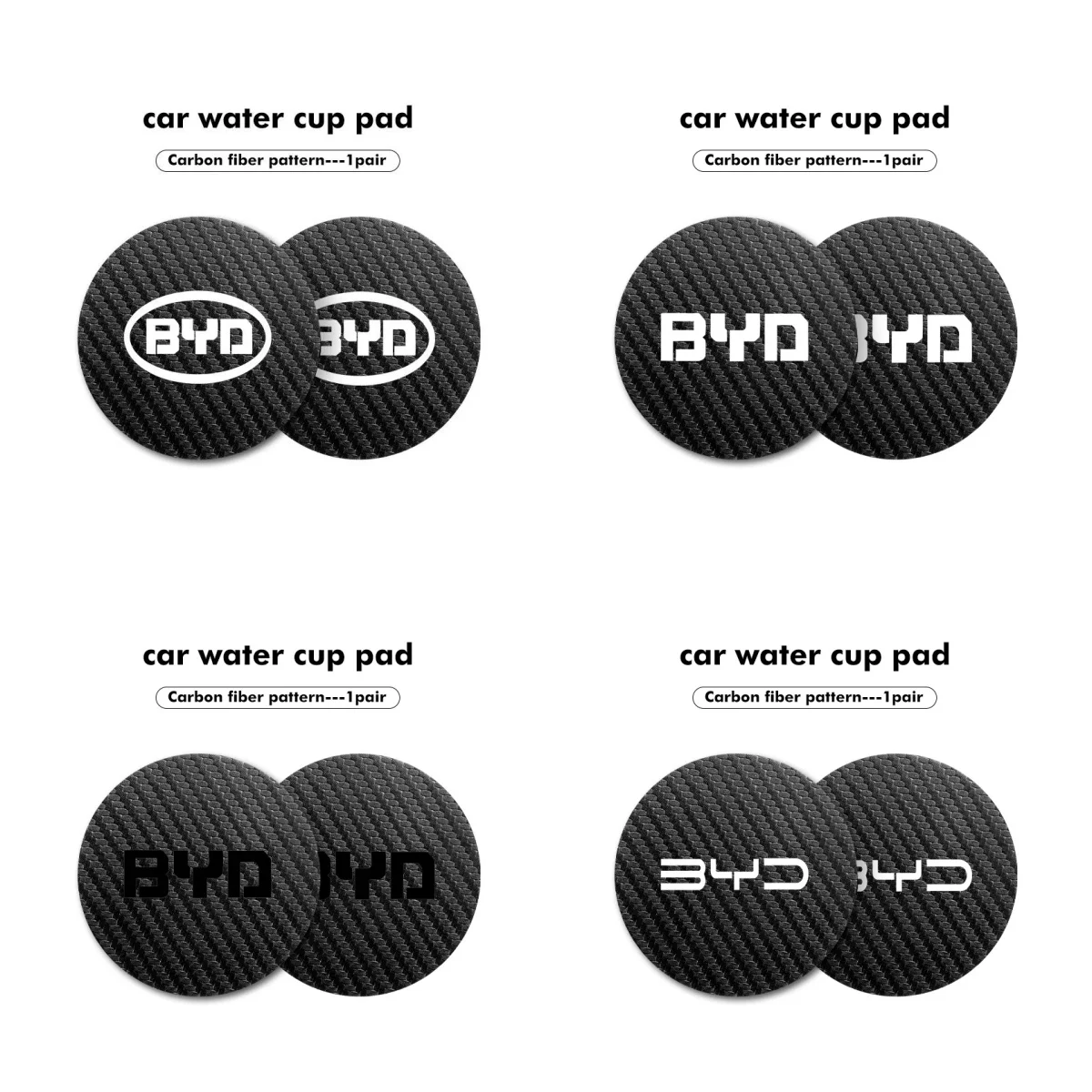 

Car Interior Accessories Carbon Fiber Cup Holder Mat for BYD Atto 3 Dolphin Seal Dolphin Mini Sealion 6 7 Han Tang Auto Accessor