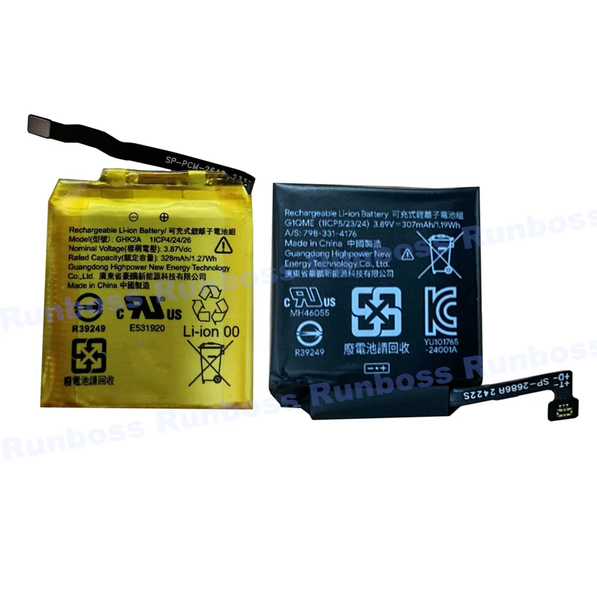 G1QME GHK2A 307 мАч 328 мАч аккумулятор для Google Pixel Watch 1 Watch 2 Watch2 Smart Watch