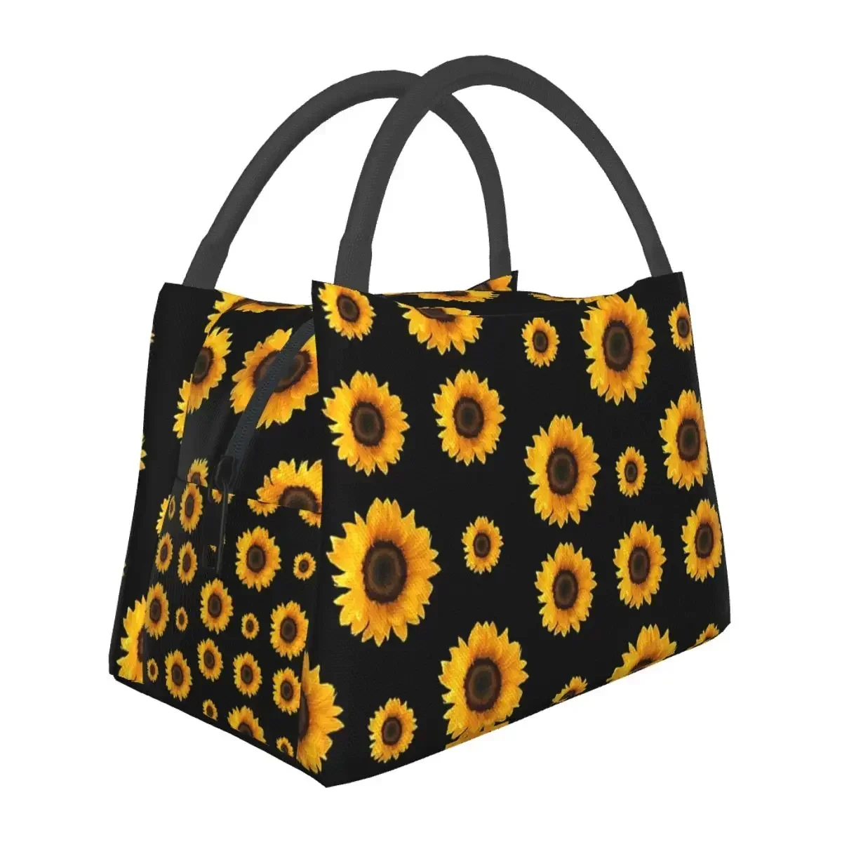 Sunflower Pattern Lunch Bags Insulated Bento Box Lunch Tote Leakproof Picnic Bags Cooler Thermal Bag for Woman Children School