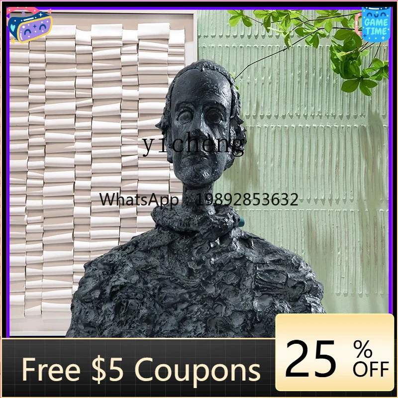

BB FRP abstract sculpture figure decoration sales office welcome portrait floor ornament