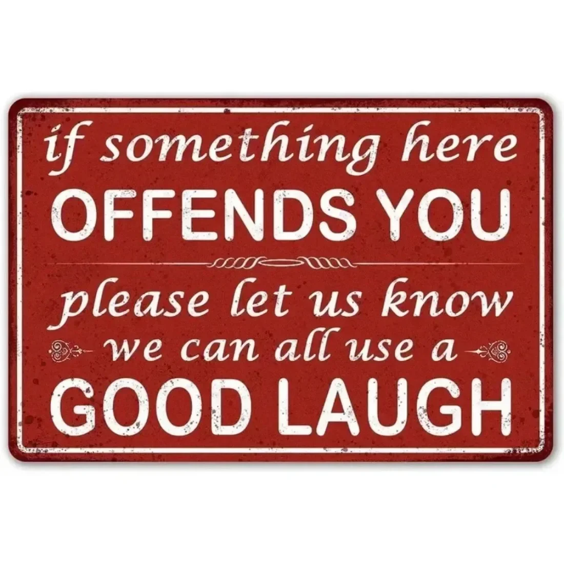 CIFBUY Vintage If Something Offends You Quote Aluminum Tin Sign Waterproof Rustproof Metal Wall Decor Home Bar Garage