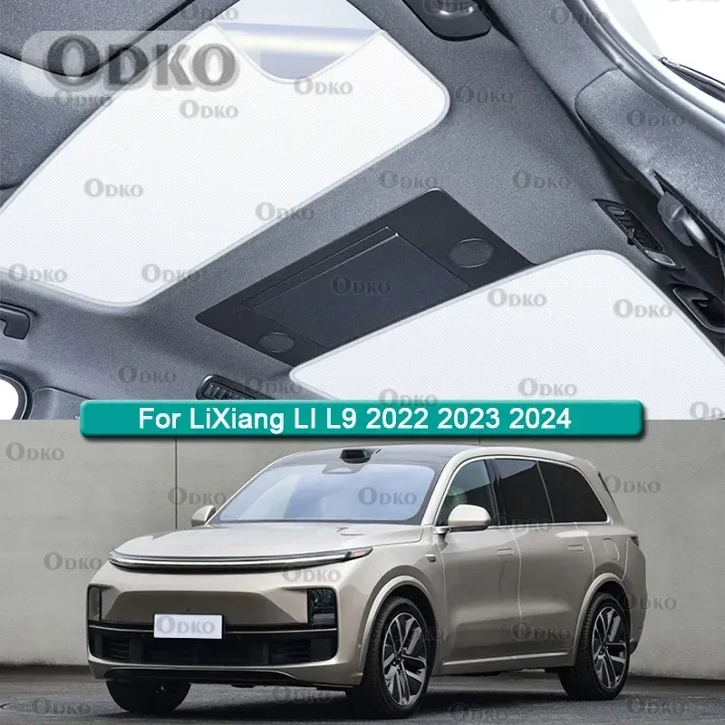 

Солнцезащитный козырек на крышу автомобиля, подходит для LiXiang LI L9 2022 2023 2024, электростатическая адсорбция, солнцезащитный козырек на крыше, наклейка с слепой затенением