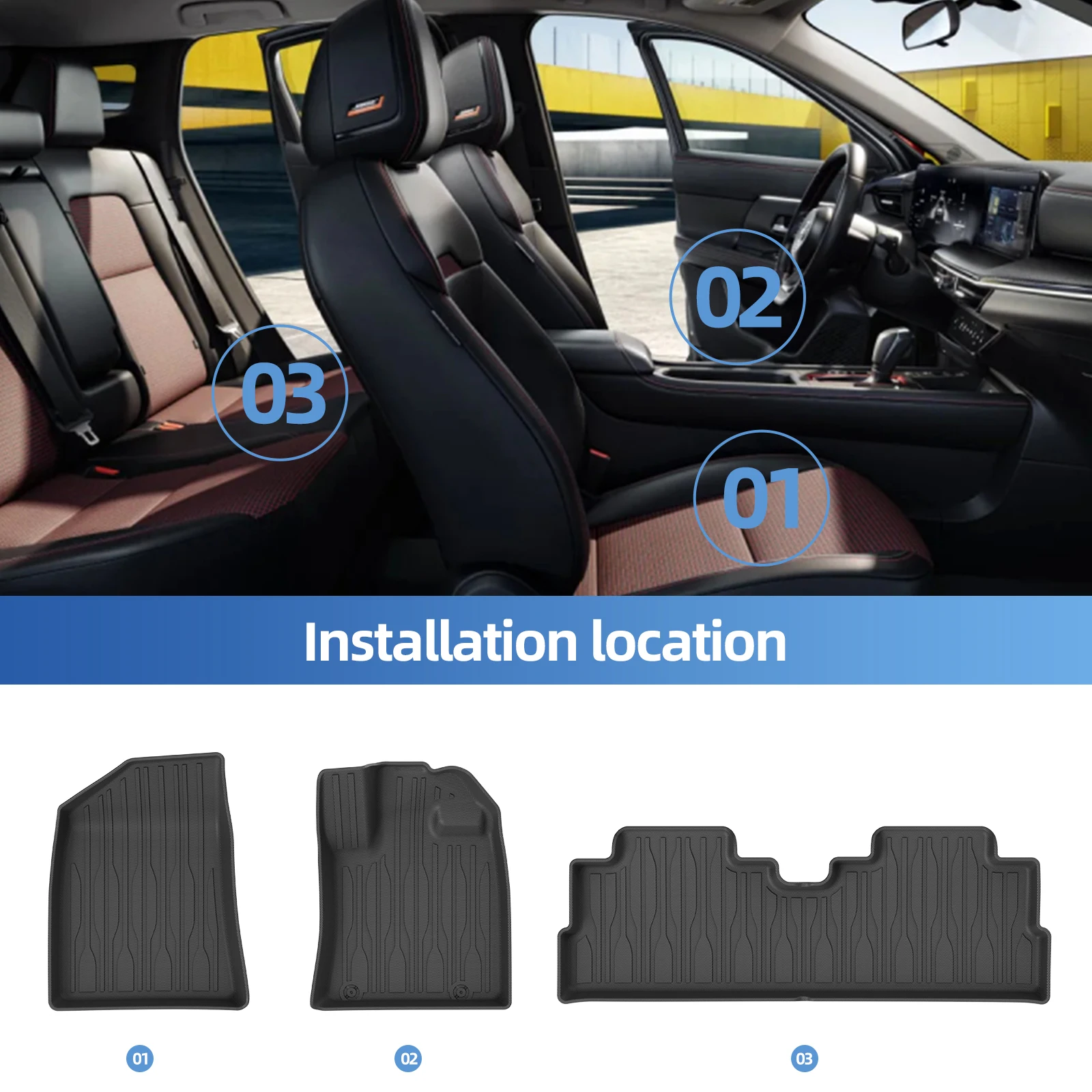 LUCKEASY for BYD Atto 1/Atto1 2026 (Australia Version) Car Floor Mats Protective Mat Accessories Trunk Mat Only Fit Right Rudder