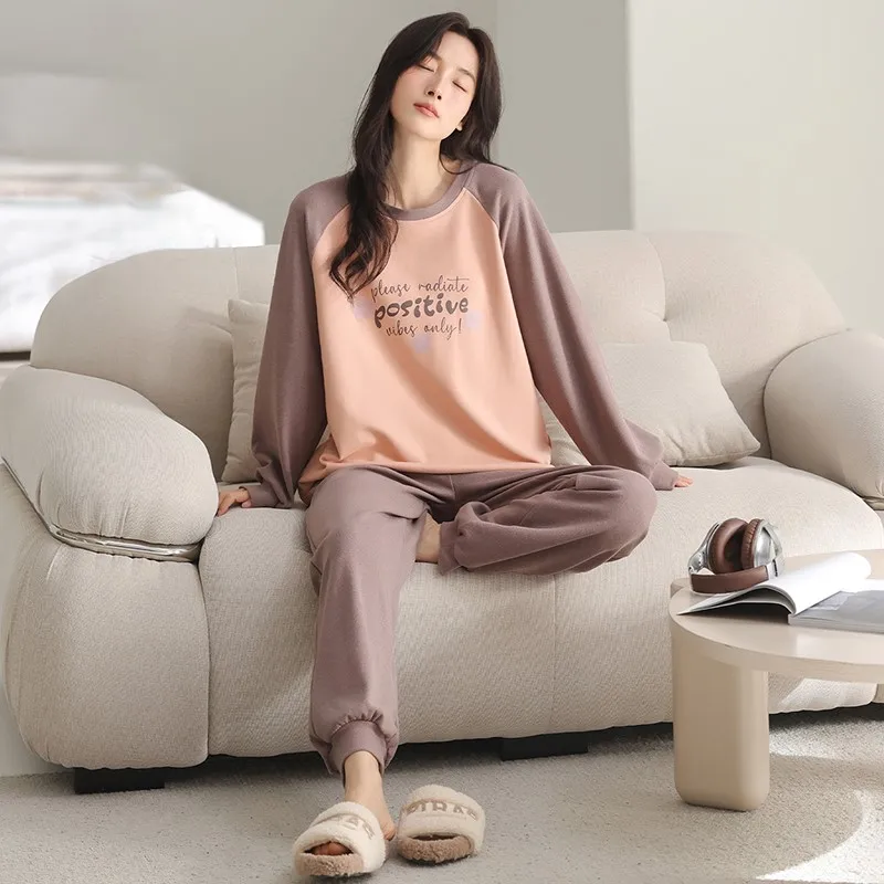 

Pajama Sets With Bra Women Cloud Style Friend Fancy Minimal Long-Sleeve Cute Satin Long Sleeve Homecare Sweet Kawaii Bow Quilted