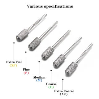 TFSCLOIN-Bits cilíndricos bidirecionais, carboneto de tungstênio, fresa, broca do prego, manicure Pedi, Nail Salon, prata, novo