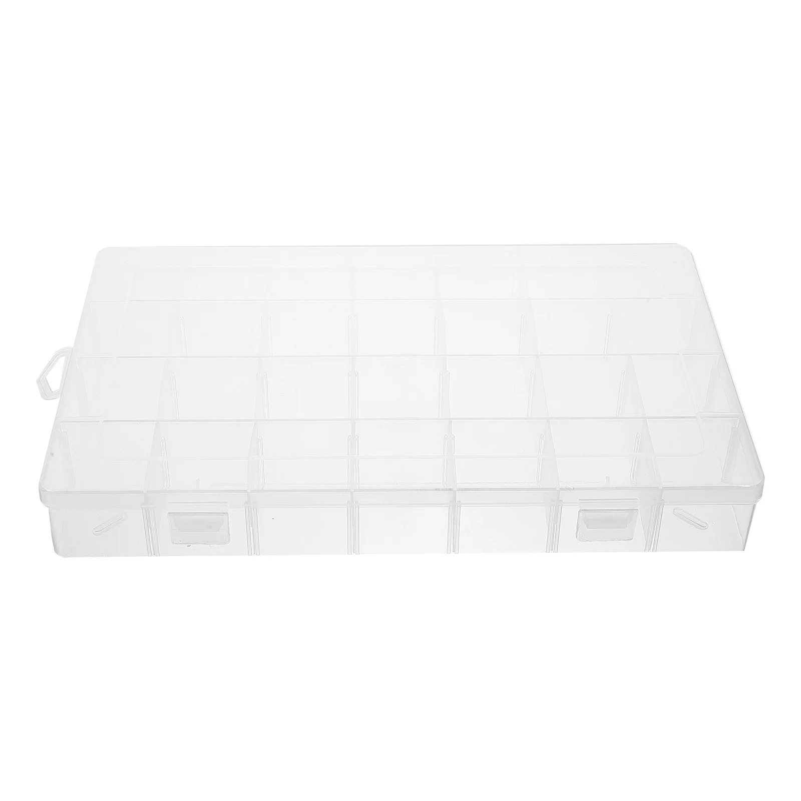

Clear 28 Grid Jewelry Organizer Box Adjustable Storage Container for Rings Earrings Beads Transparent Plastic Case with Movable