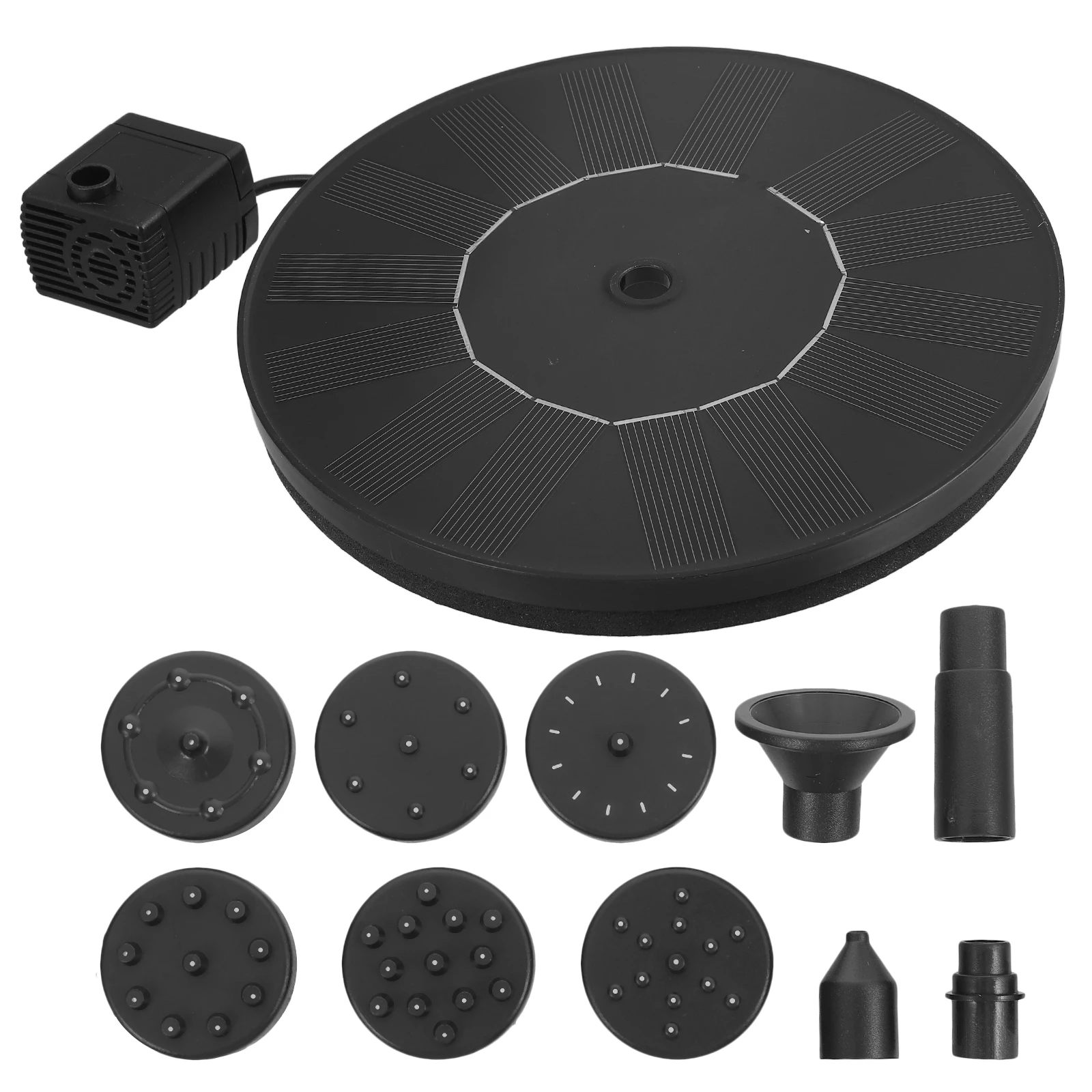 Suspended Fountain Pump Solar Powered Water Garden Bird Bath Pond Saving Oxygen Boosting Aerating Spray for Fish