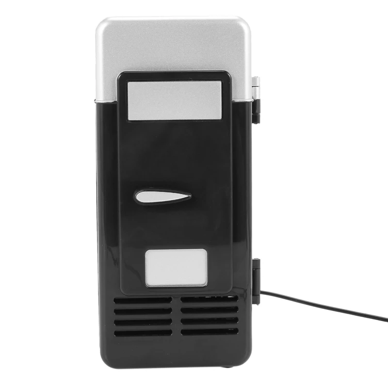 2X USB Mini Fridge Cold Drop Shpping Freezer USB Mini Fridge Small Portable Soda Mini Refrigerator For Car Black