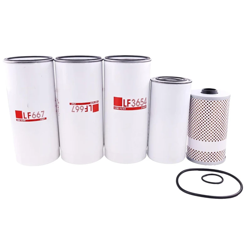 Kit de filtros LF667(X2) LF3654 FF5507 FF5369, compatible con el kit de cambio de aceite Volvo D13 OE #   20972293 21707133 21707132
