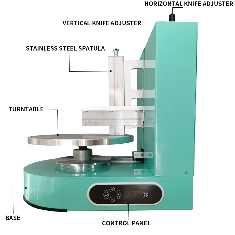 Round Cake Cream Spreading Coating Filling Equipment Electric Cake Bread Decoration Spreader Smoothing Machine 4-12 Inches