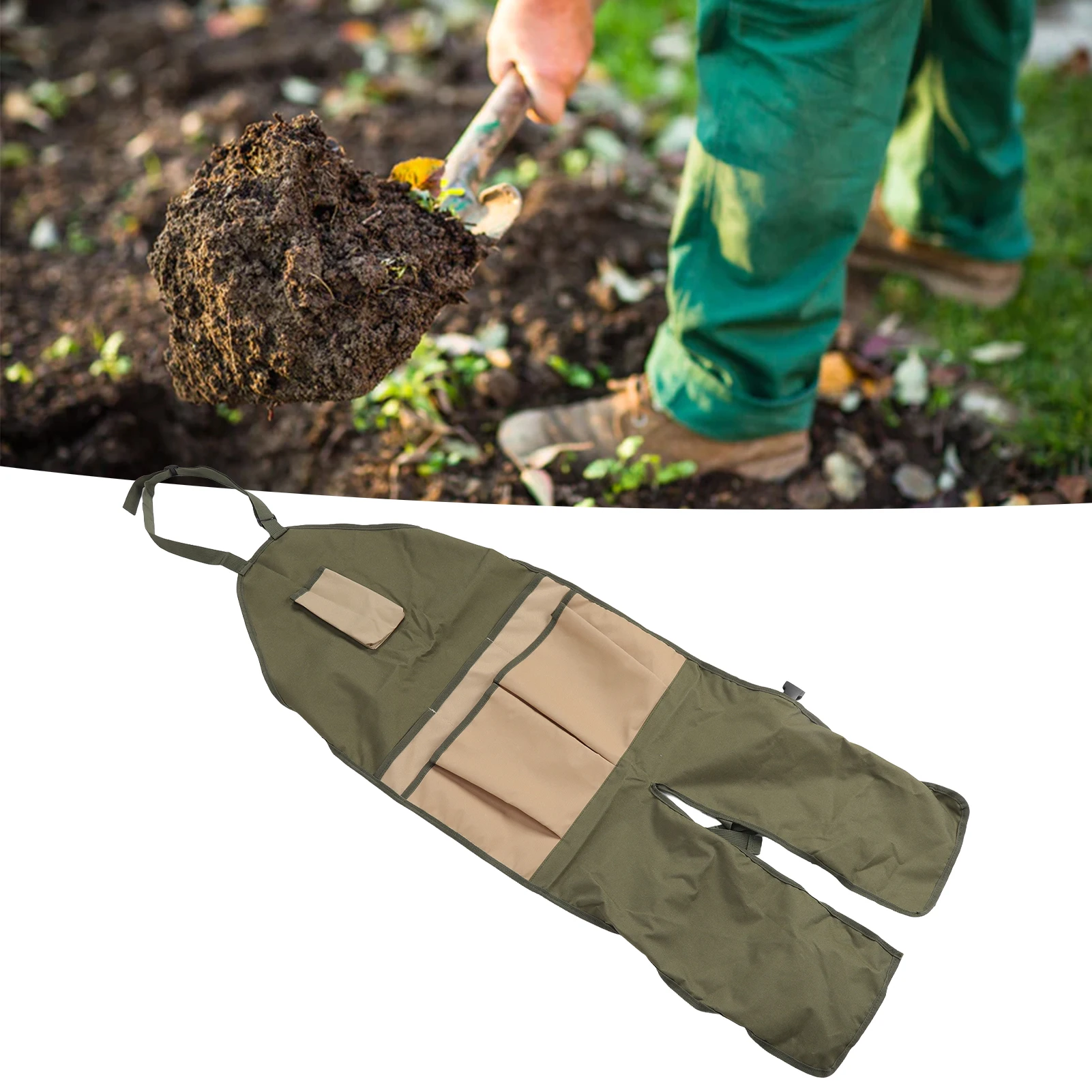 Grembiule per attrezzi da giardino Grembiule da giardinaggio Grembiule da lavoro con fibbia regolabile resistente all'usura in tessuto Oxford 600D per fattoria da giardino