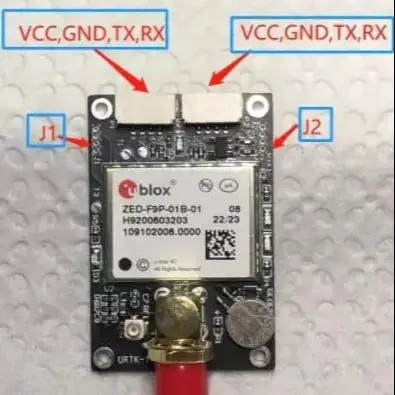 Placa de desarrollo de piezas ZED-F9P-01B-01, Antena GPS de alta precisión, nivel centímetro, UM980, 1 ZED-F9P