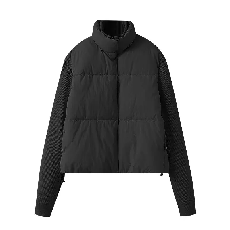 JNLEAOG Chaqueta de Aodón con Parches Tejidos de Moda para Mujer, Otoño, Nueva, Manga Larga, Cuello Alto, Estilo Urbano 05...