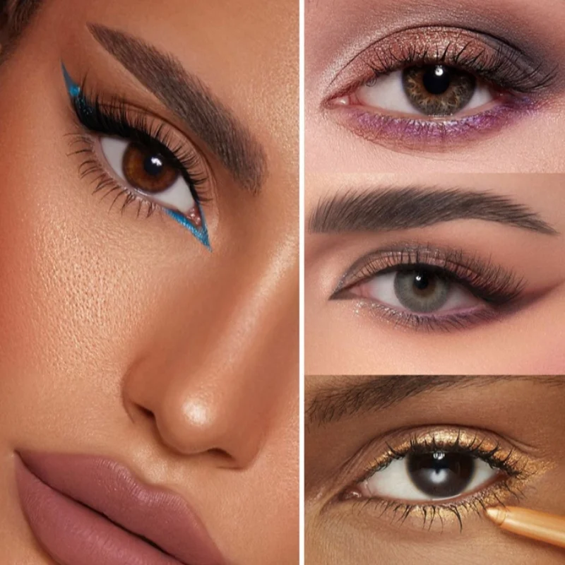 Set di eyeliner colorato Impermeabile Non sbavato Non irritante Effetto trucco a lunga durata Palcoscenico per spettacoli natalizi multicolori