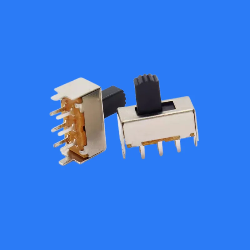 100pcs/ SS-22F07(2P2T) G8mm double row 6-foot 2-speed vertical toggle switch 8.5MM fixed foot