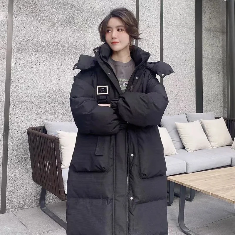 Down Cotton-Padded Jacket Winter Women's Parkas 2025New Long Design Sense Warm Windbreaker Korean Outerwear Cotton Coat Female