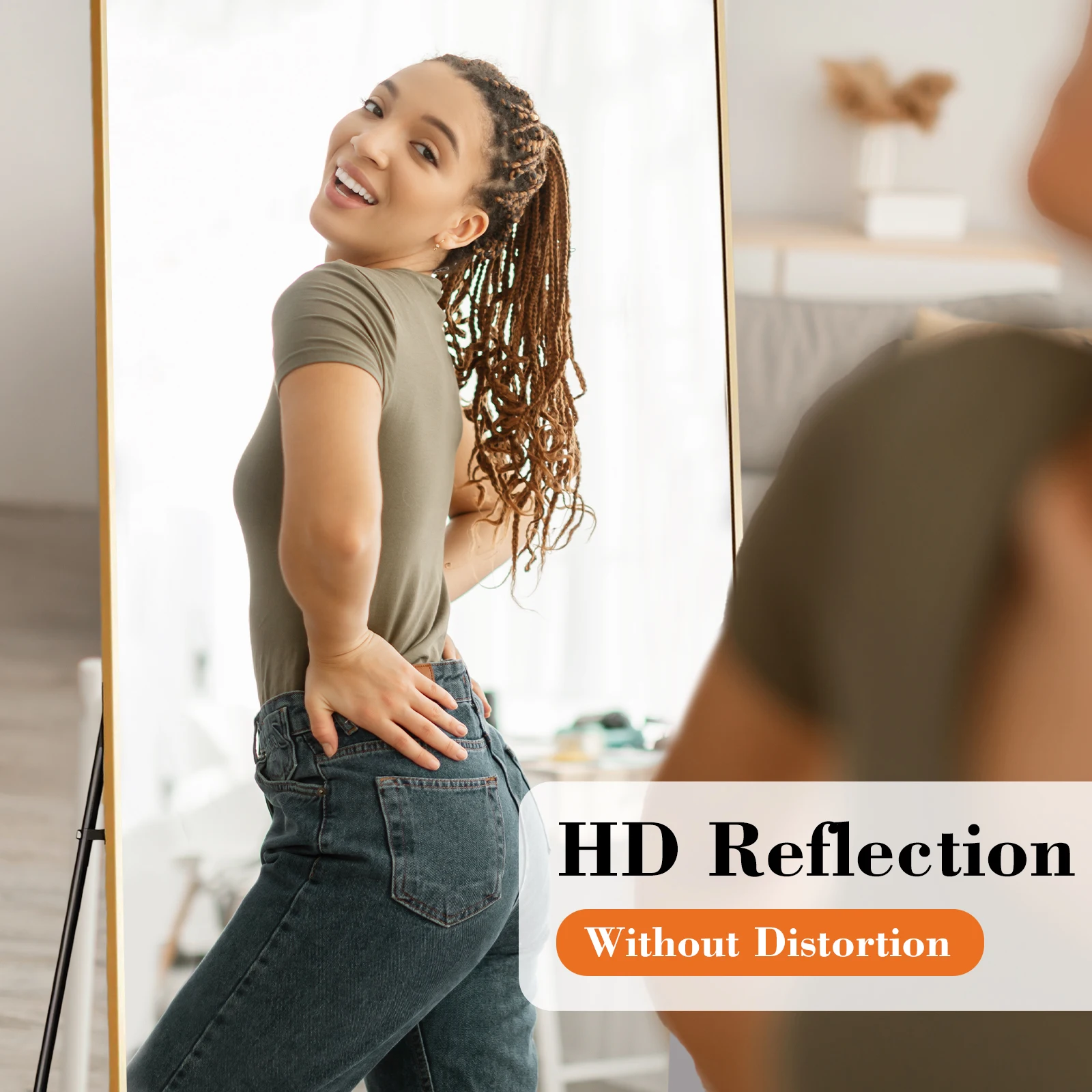 JHK Full Length Mirror with St - Home Theater Bathroom ulasan dan harga