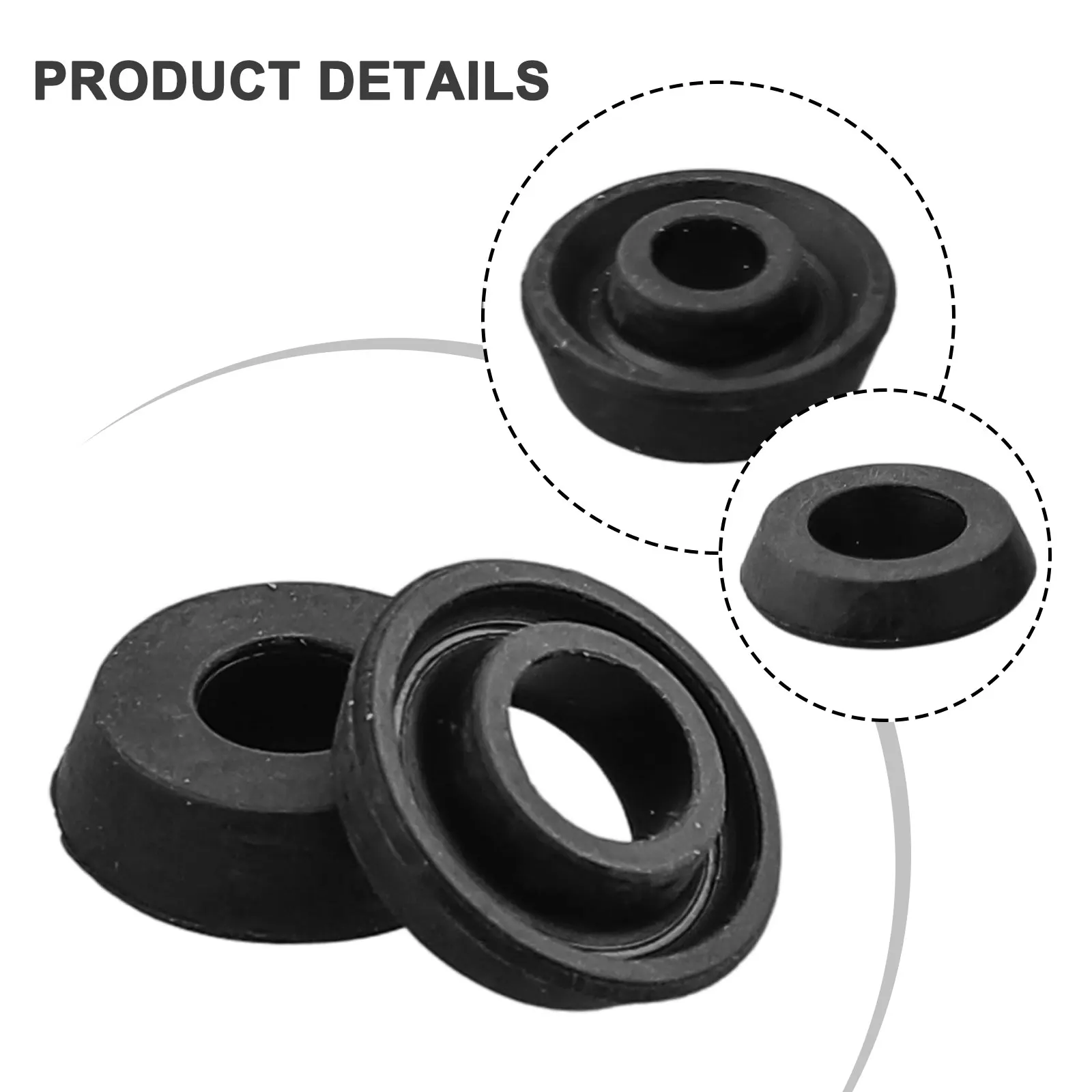 

Bike Bicycle Brake Lever Rubber Seals Rings Piston Apron Black Easy to Install and Replace for GUIDE Level db5