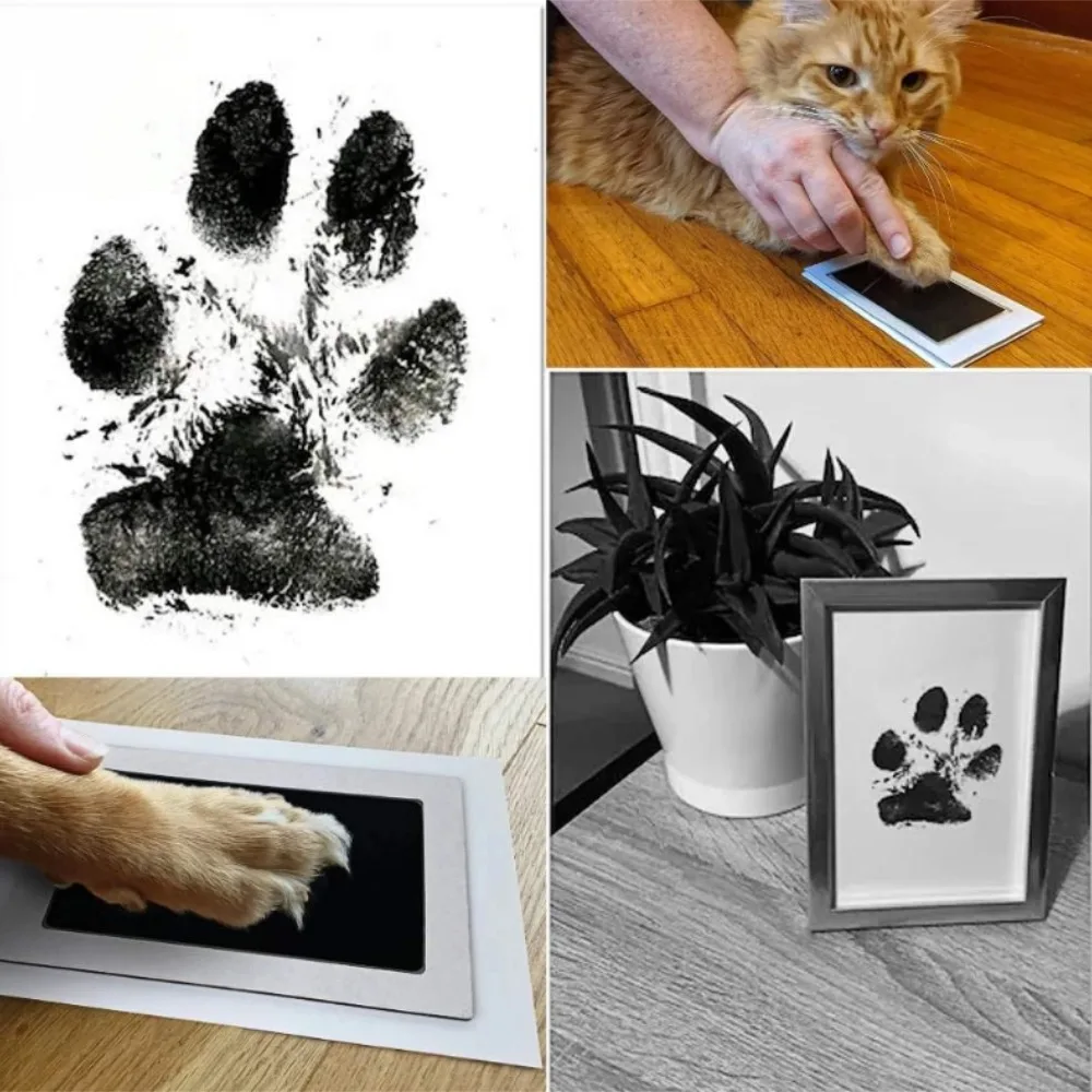 Disposable Non-dirty Claws Pet Footprint Ink Pad Printing Extension Commemorative Frame Cat Dog Souvenir Paw DIY Pet Photo Album