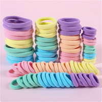 50pcs Colorful Basic Hair Bands Hair Ties Women High Elastic Rubber Ropes Scrunchies Headband Ponytail Holders Accessories Kids