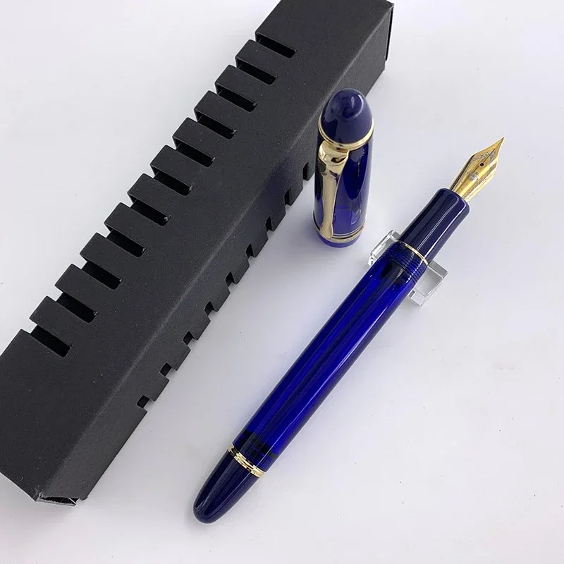 YONGSHENG 699 półprzezroczyste pióro wieczne próżniowe wypełnienie EF 0,38 mm/F 0,5 mm stalówka szkolne materiały biurowe artykuły papiernicze prezent do pisania — zdjęcie produktu 4