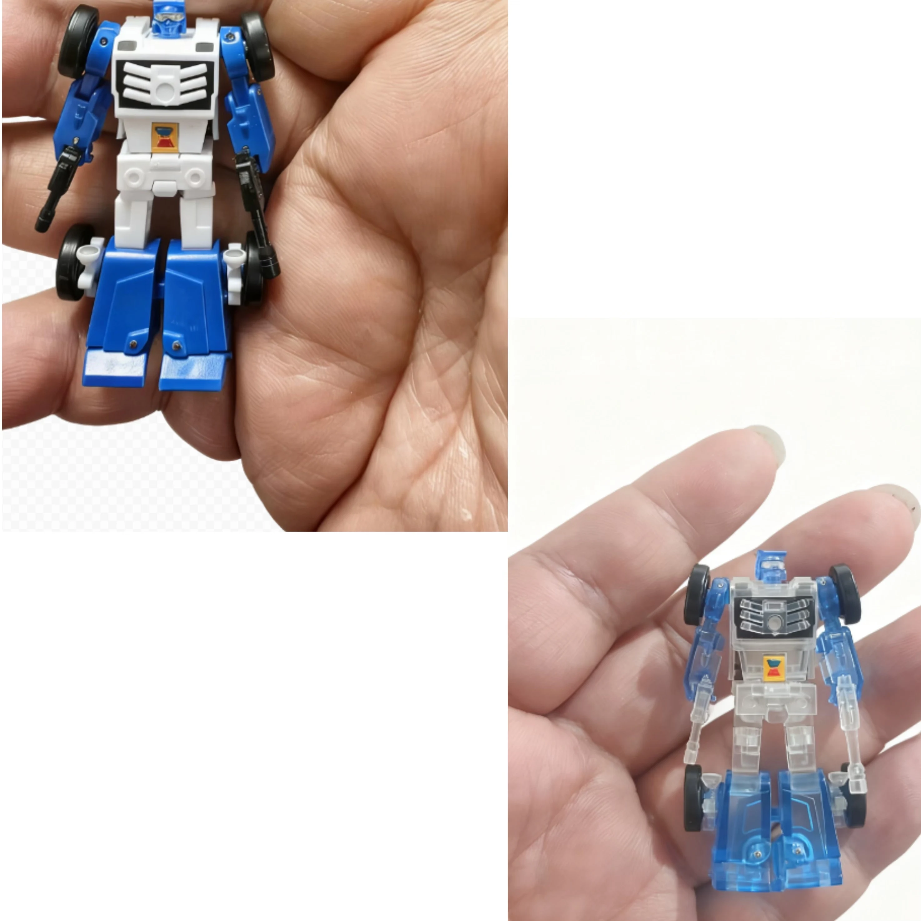 Galaxy Toys Transformation mini06B Blauw mini06T Transparant ultraklein formaat 5 cm MINI-actiefiguur
