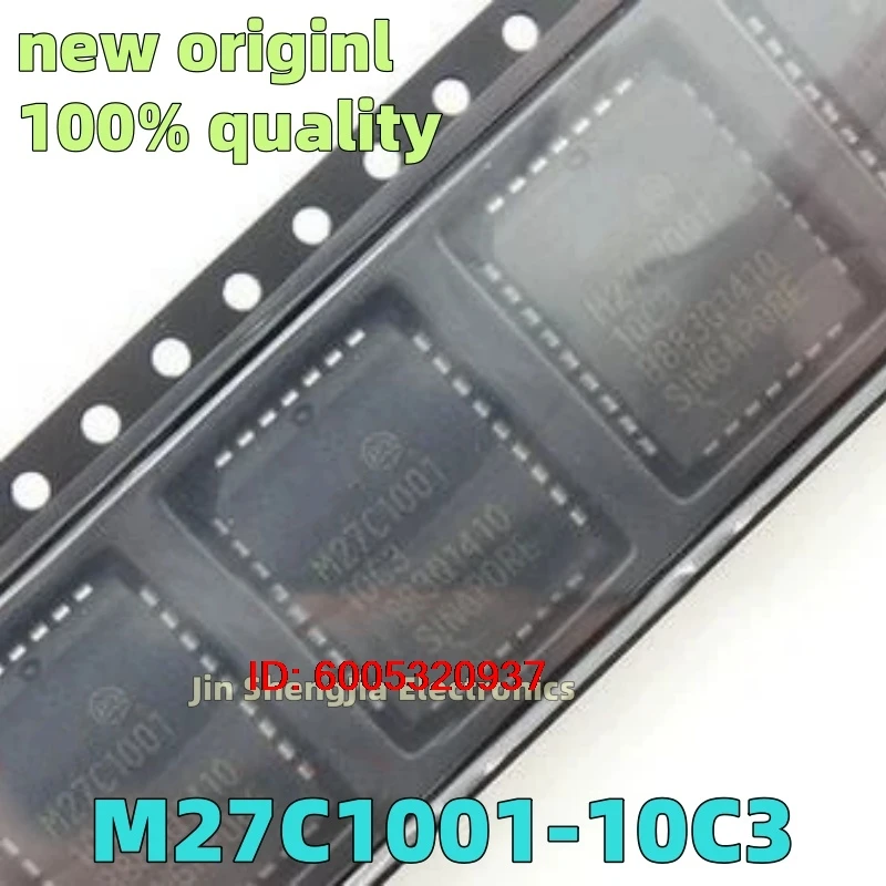 (5piece) 100% New M27C1001-10C3 M27C1001 PLCC32 Chipset
