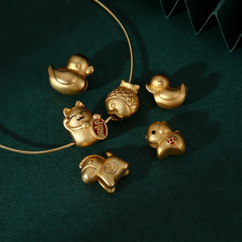 Luxury Gold Color Plated Brass Crab Duck Panda Charms Pendants High Quality Copper DIY Necklace Bracelet Jewelry Accessories